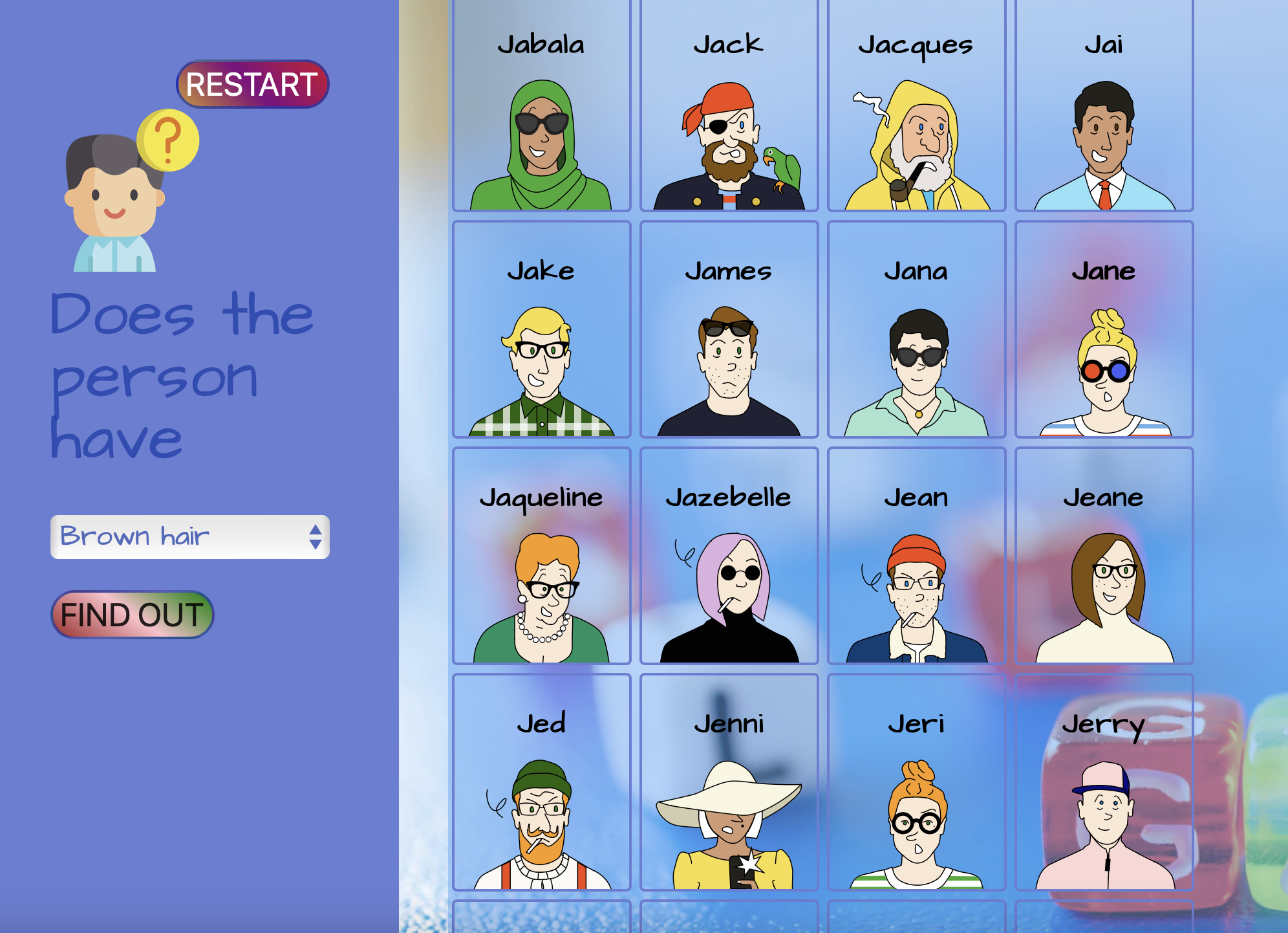Placeholder image for Guess who game